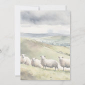 Invitation aquarelle de moutons (Dos)
