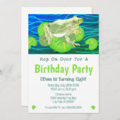 Invitation Aquarelle de naissance du garçon Grenouille (Devant / Derrière)