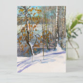 Invitation Aquarelle de neige (Debout devant)