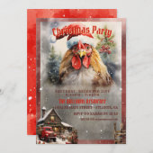 Invitation Aquarelle de Noël (Devant / Derrière)