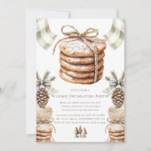 Invitation Aquarelle de Noël Cookie Décoration (Devant)