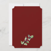 Invitation Aquarelle de Noël d'entreprise moderne et chic rou (Dos)