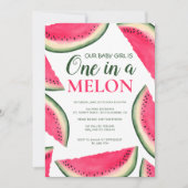 Invitation Aquarelle de pastèque tropicale 1er anniversaire (Devant)
