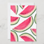 Invitation Aquarelle de pastèque tropicale 1er anniversaire (Dos)