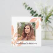 Invitation Aquarelle de Pêche d'or Graduation florale (Debout devant)