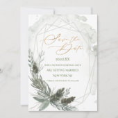 Invitation Aquarelle de pin rustique Enregistrer la date (Devant)