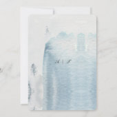 Invitation Aquarelle de Pine Mountain rustique (Dos)