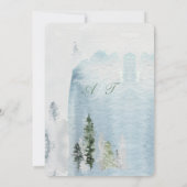Invitation Aquarelle de Pine Mountain rustique (Dos)