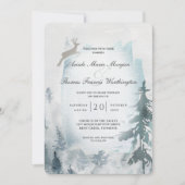 Invitation Aquarelle de Pine Mountain rustique (Devant)