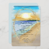 Invitation Aquarelle de plage du complexe tropical (Devant / Derrière)