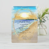 Invitation Aquarelle de plage du complexe tropical (Debout devant)