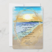 Invitation Aquarelle de plage du complexe tropical (Devant)