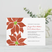 Invitation Aquarelle de Poinsettia (Debout devant)