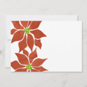 Invitation Aquarelle de Poinsettia (Dos)