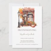 Invitation Aquarelle de porte avant d'automne Thanksgiving (Devant)