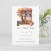 Invitation Aquarelle de porte avant d'automne Thanksgiving (Debout devant)