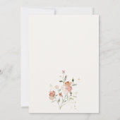 Invitation Aquarelle de prairie molle Couples Floral Douche C (Dos)