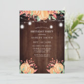 Invitation Aquarelle de récolte citrouille Lumières d'automne (Debout devant)