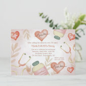 Invitation Aquarelle de retraite Médicale (Debout devant)