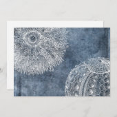 Invitation Aquarelle de Sea Urchin Océan bleu blanc bleu mari (Devant / Derrière)