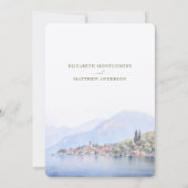 Invitation Aquarelle de sérénité du lac de Côme Enregistrer l (Dos)