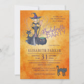 Invitation Aquarelle de sorcière fête de la bachelorette Hall (Devant)