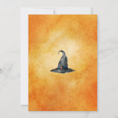 Invitation Aquarelle de sorcière Halloween fête de douche nup (Dos)