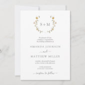Invitation Aquarelle de taille minimale Mariage Invi à couron (Devant)