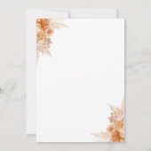 Invitation aquarelle de Thanksgiving avec fleurs e (Dos)