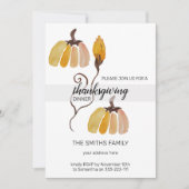 Invitation Aquarelle de Thanksgiving Citrouilles (Devant)
