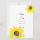 Invitation Aquarelle de tournesol (Devant)