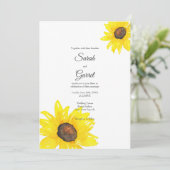 Invitation Aquarelle de tournesol (Debout devant)