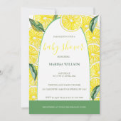 Invitation Aquarelle de tranches de citron peinte à la main (Devant)