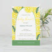 Invitation Aquarelle de tranches de citron peinte à la main (Debout devant)