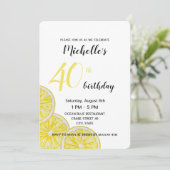 Invitation Aquarelle de tranches de citron peinte à la main (Debout devant)