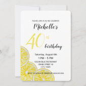 Invitation Aquarelle de tranches de citron peinte à la main (Devant)