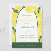 Invitation Aquarelle de tranches de citron peinte à la main (Devant)