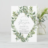 Invitation Aquarelle de verdure Artichoke Fête des mariées ve (Debout devant)