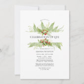 Invitation Aquarelle de verdure Célébration de la vie Photo (Devant)