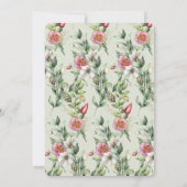 Invitation Aquarelle de verdure florale Première communion sa (Dos)