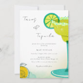 Invitation Aquarelle de verdure Margarita Lime Fête des marié (Devant)