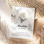 Invitation Aquarelle de Whimsical Sous la Baleine de mer Anni