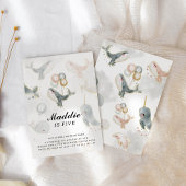 Invitation Aquarelle de Whimsical Sous la Baleine de mer Anni