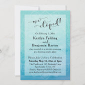 Invitation Aquarelle dégradé bleu sarcelle Mandala Nous nous (Devant)