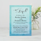 Invitation Aquarelle dégradé bleu sarcelle Mandala Nous nous (Debout devant)