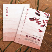 Invitation Aquarelle dégradé de branche Japandi mariage