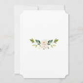 Invitation Aquarelle Delicate Blanc Floral Graduation Party (Dos)