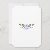 Invitation Aquarelle Delicate Blue Floral Graduation Party (Dos)