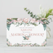 Invitation Aquarelle délicate Fleur (Debout devant)