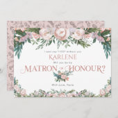 Invitation Aquarelle délicate Fleur (Devant / Derrière)